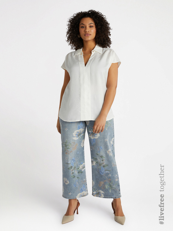 Bluse mit Kette mit TENCEL™-Fasern