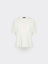Short-sleeved viscose blend top image number 5