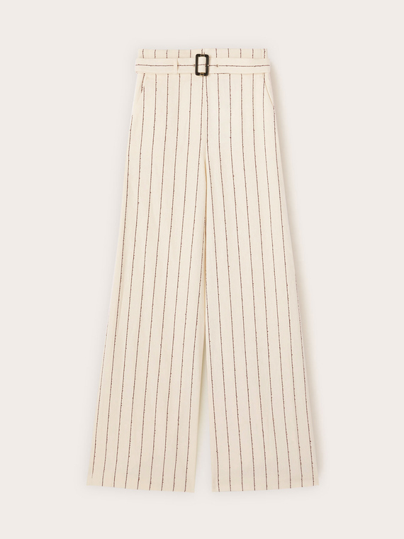 Pinstripe palazzo pants The Tailoring Lab