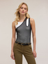Top in jersey con canotta in tulle image number 2