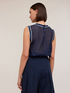 Lyocell blend top with ribbed trims image number 1