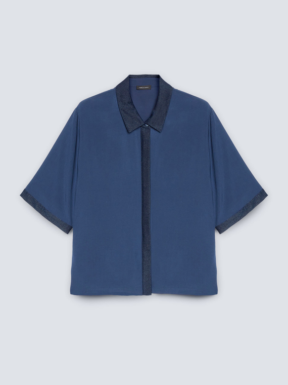 Bluse mit Kragen aus ECOVERO™ Viskose