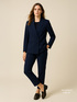 Cropped pants in crêpe fabric image number 0