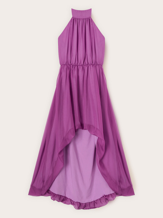 Asymmetrisches langes Kleid mit freiem R&uuml;cken