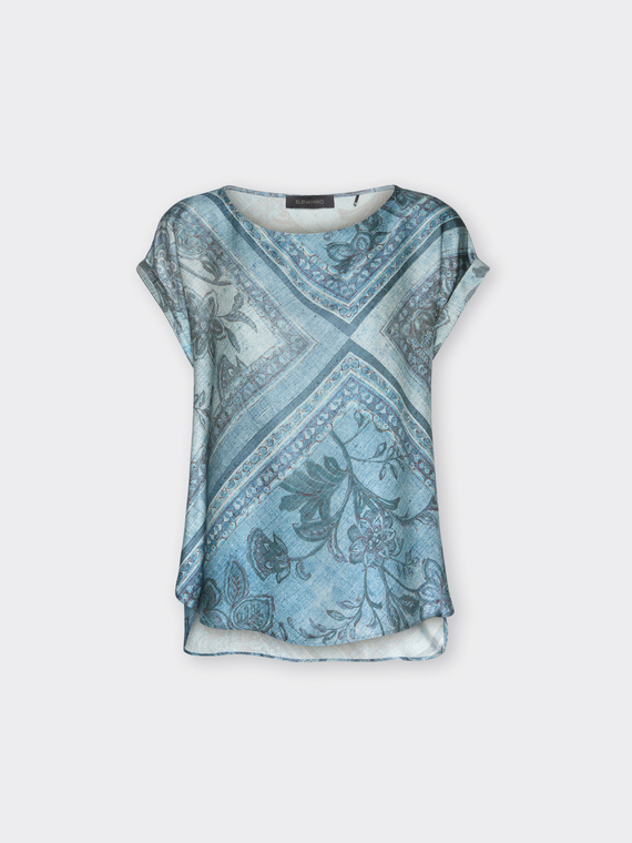 Blusa raso viscosa stampata
