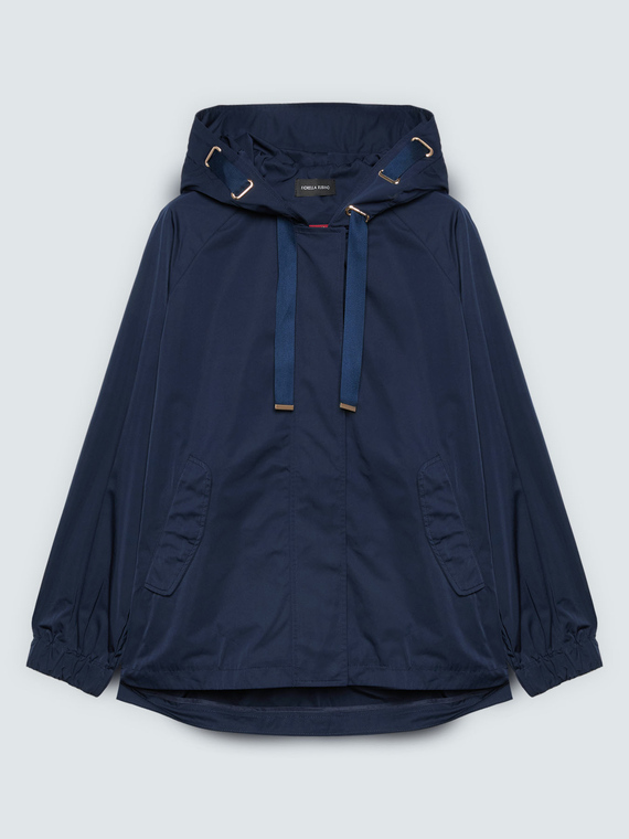 Parka con cappuccio e maxi coulisse