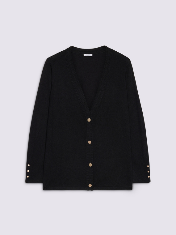 Cárdigan con escote en V y botones