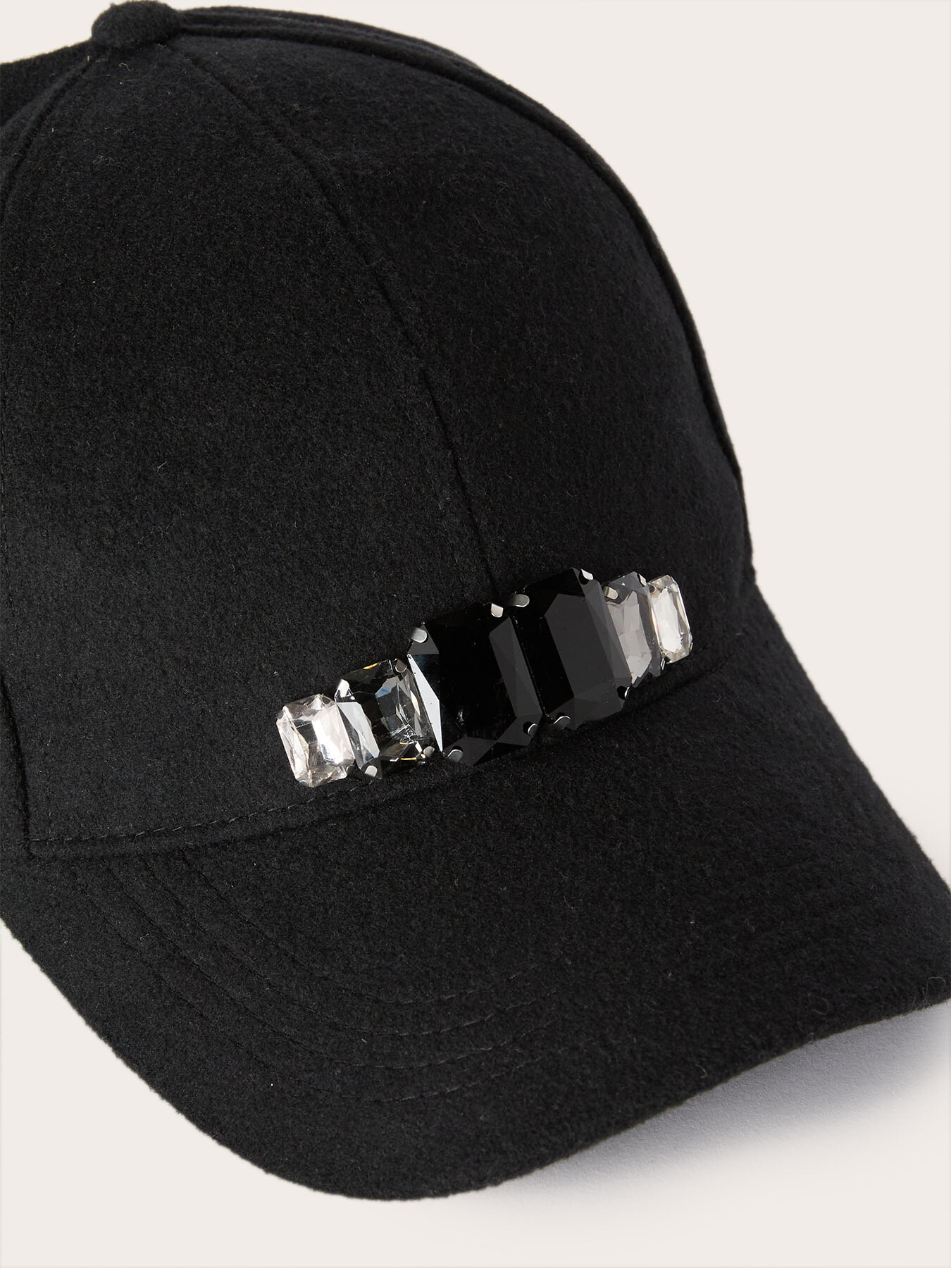 Cap with stone embroidery image number 2