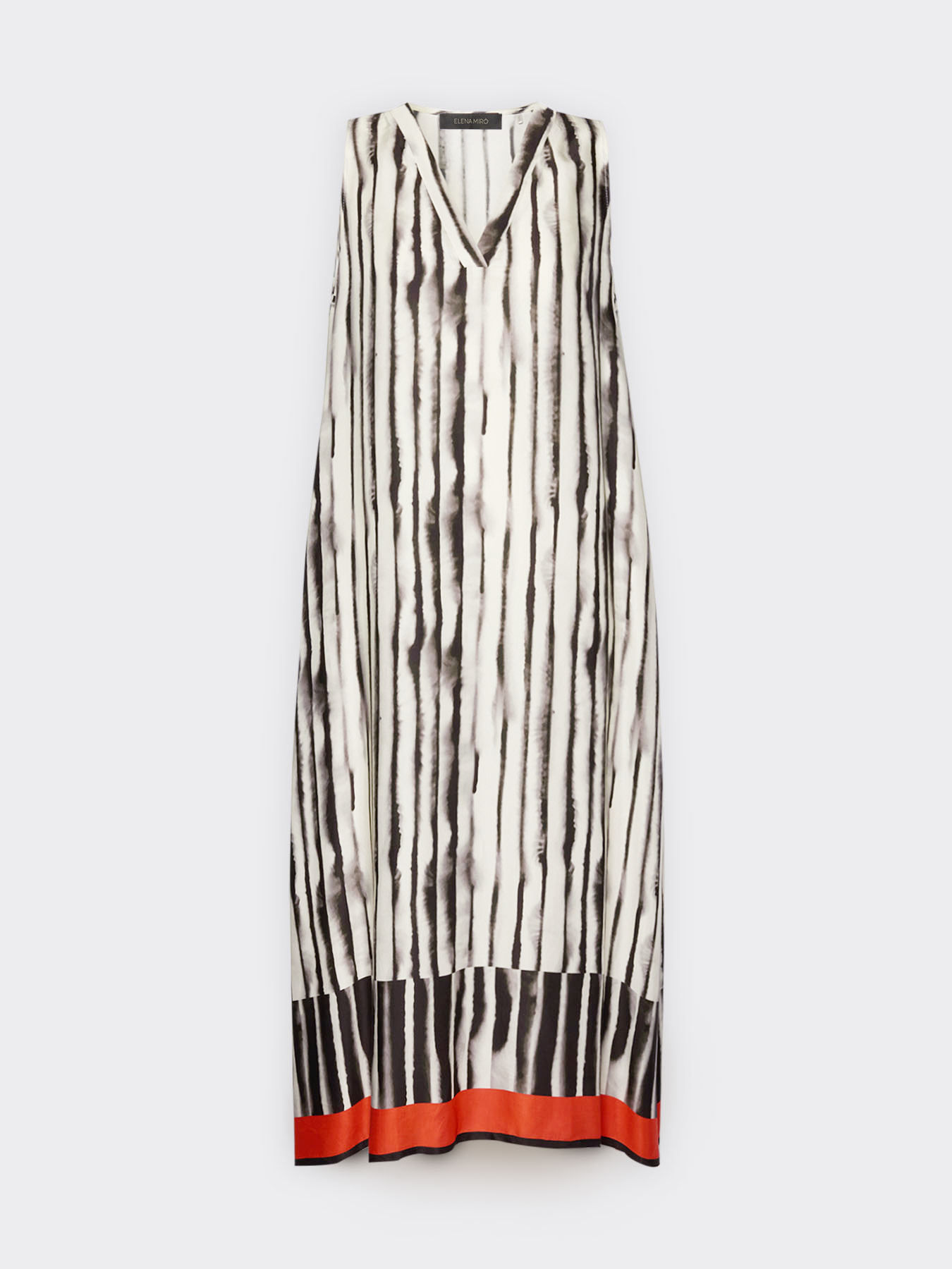 Abito linea ad A raso stampato image number 4