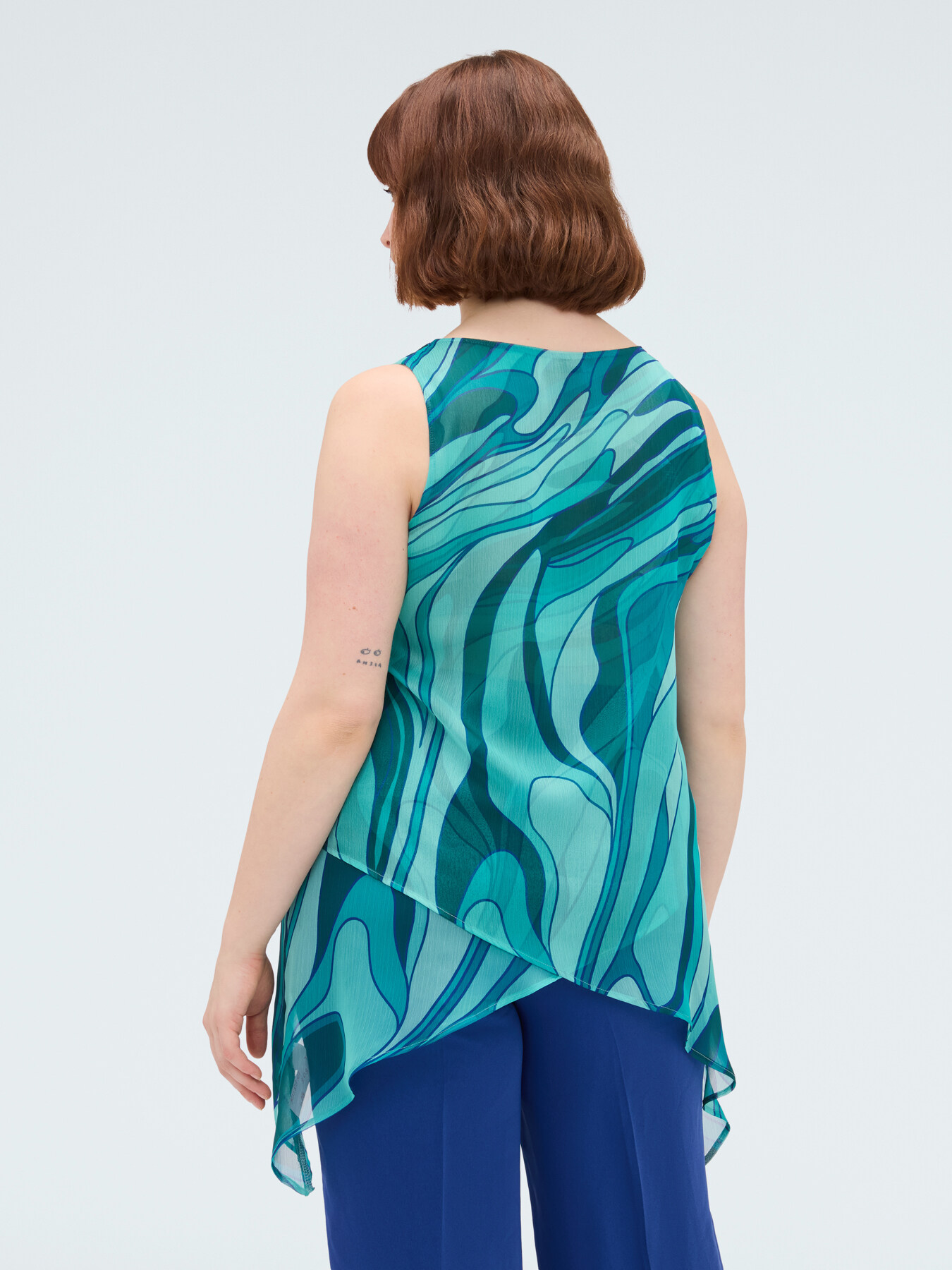 Top de georgette con estampado image number 1