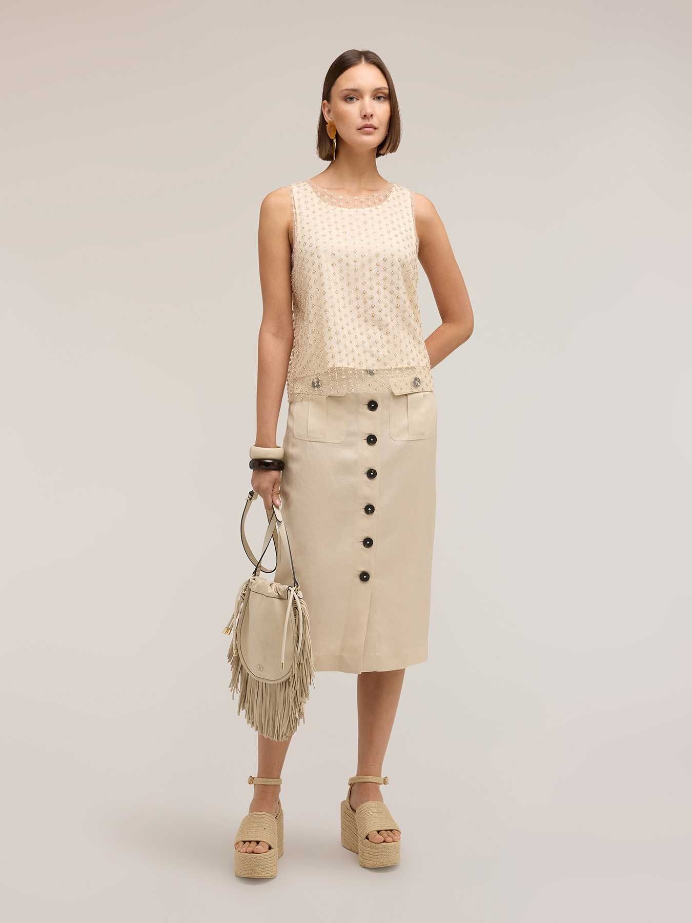 Top in tulle ricamato image number 2