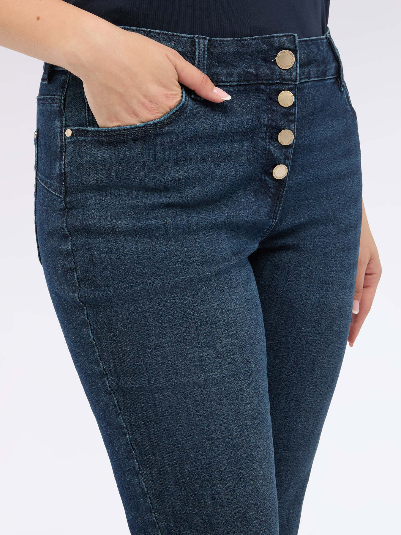 Jeans flare lavaggio blu image number 3