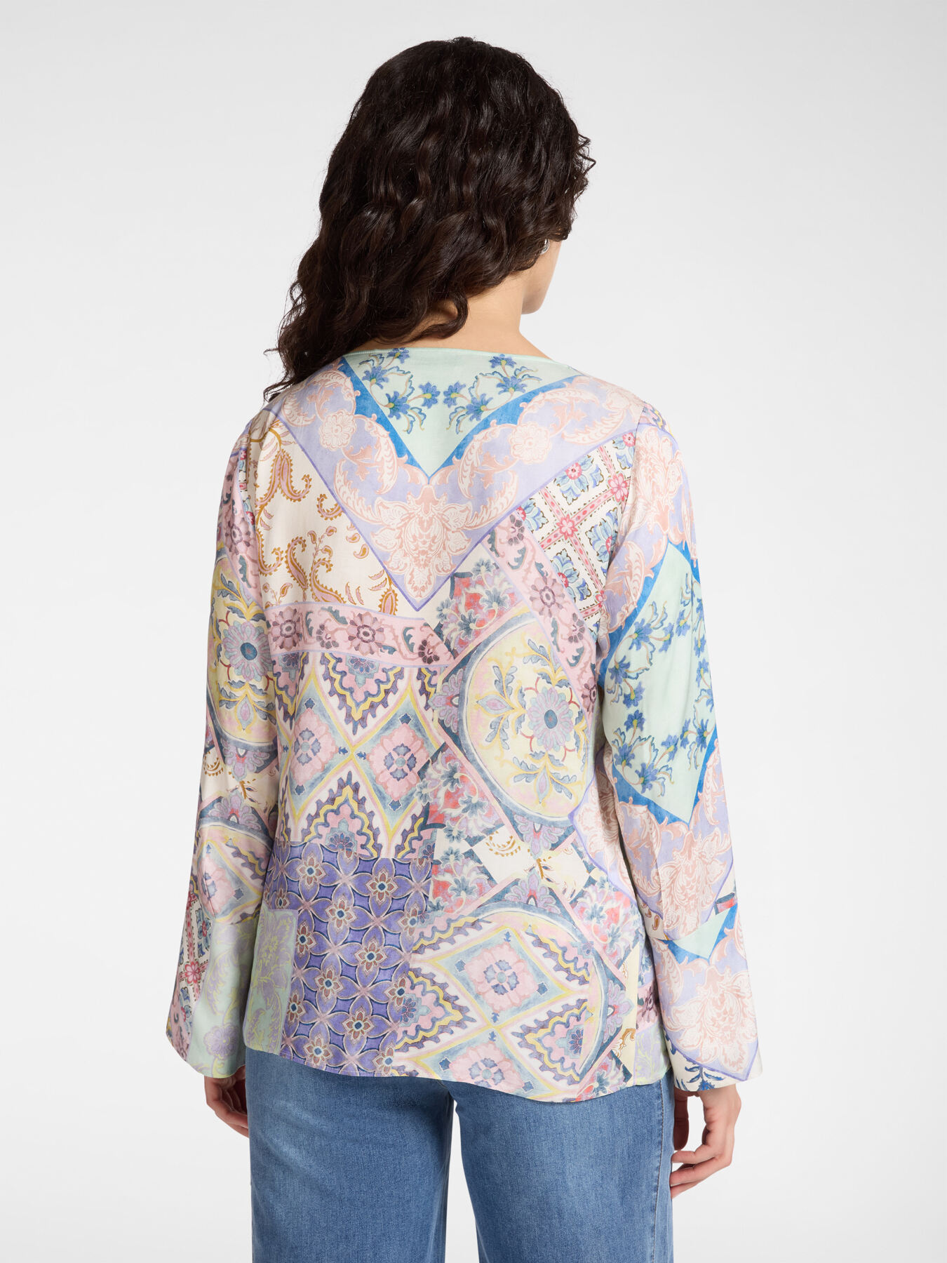 Blusa con stampa bandana image number 1