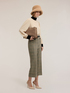 Pantaloni cropped tinto filo fantasia check image number 3