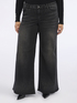 Palazzo-Jeans mit Metallic-Effekt image number 0