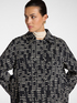 Striped jacquard cotton blend coat image number 3