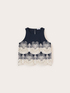Poplin top with sangallo lace image number 4