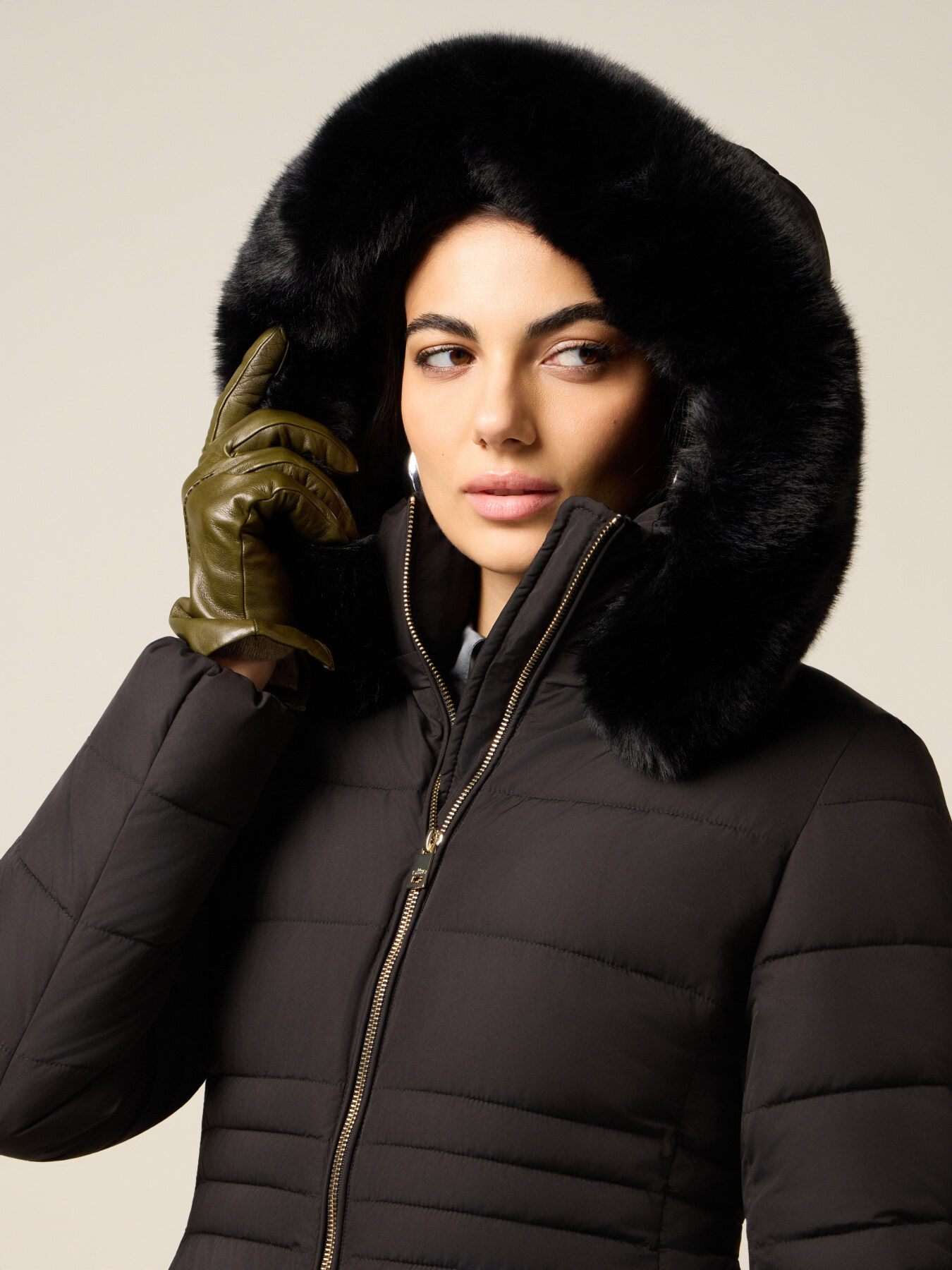 Piumino midi con cappuccio image number 2