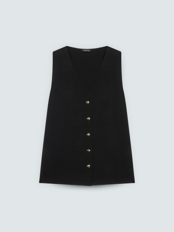 Long knit vest