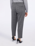Balloon pants with checkered print and lurex thread image number 1