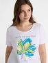 Printed and embroidered T-shirt image number 3