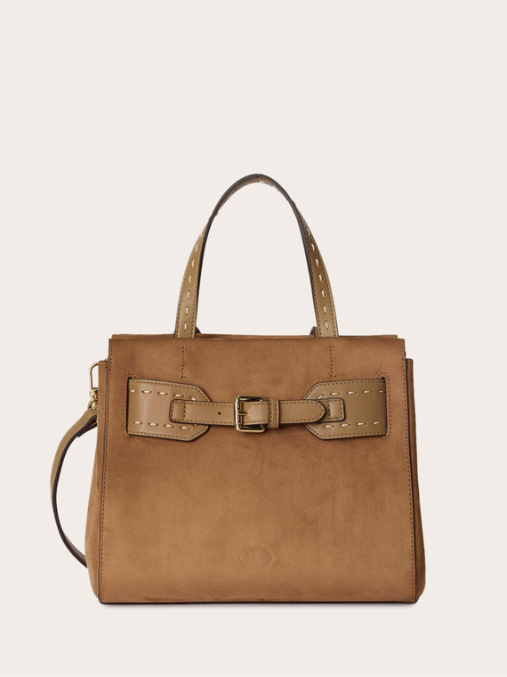 Barrel bag with buckle