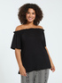 Off-Shoulder-T-Shirt aus Viskose-Jersey image number 0