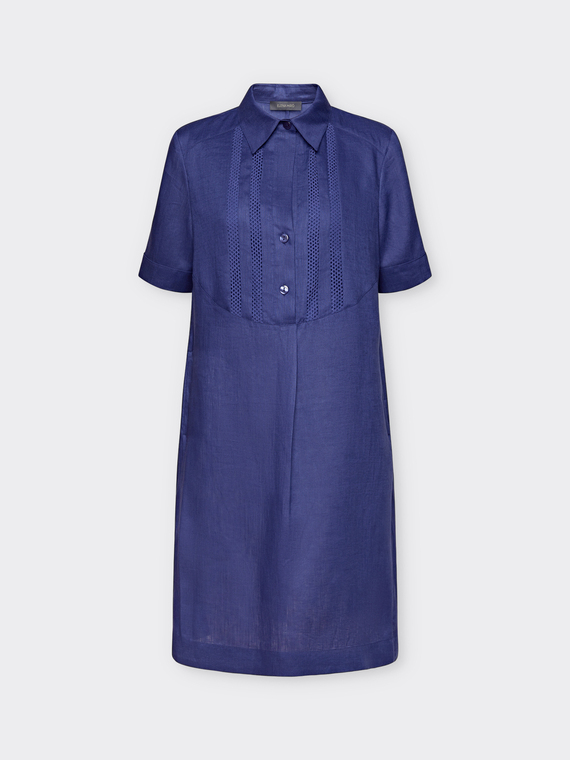 Vestido de lino con botones.