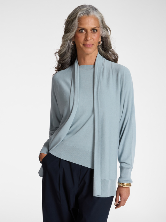 Offene Vorne Strickjacke aus Viskosemischung