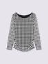 T-shirt in tulle motivo pied-de-poule image number 4