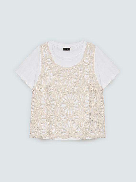 T-shirt avec top crochet
