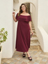 Robe longue Chill &agrave; &eacute;paules d&eacute;nud&eacute;es avec volants image number 0