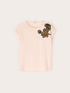 T-Shirt mit bestickter Blume image number 4