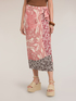 Satin pareo skirt with print image number 0
