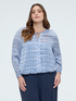 Lurex fabric blouse with print image number 1