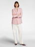 Milano knit fabric double-breasted blazer jacket image number 8