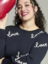 Pull avec broderie love image number 0