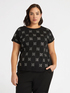 T-Shirt mit Strass-Logos image number 2