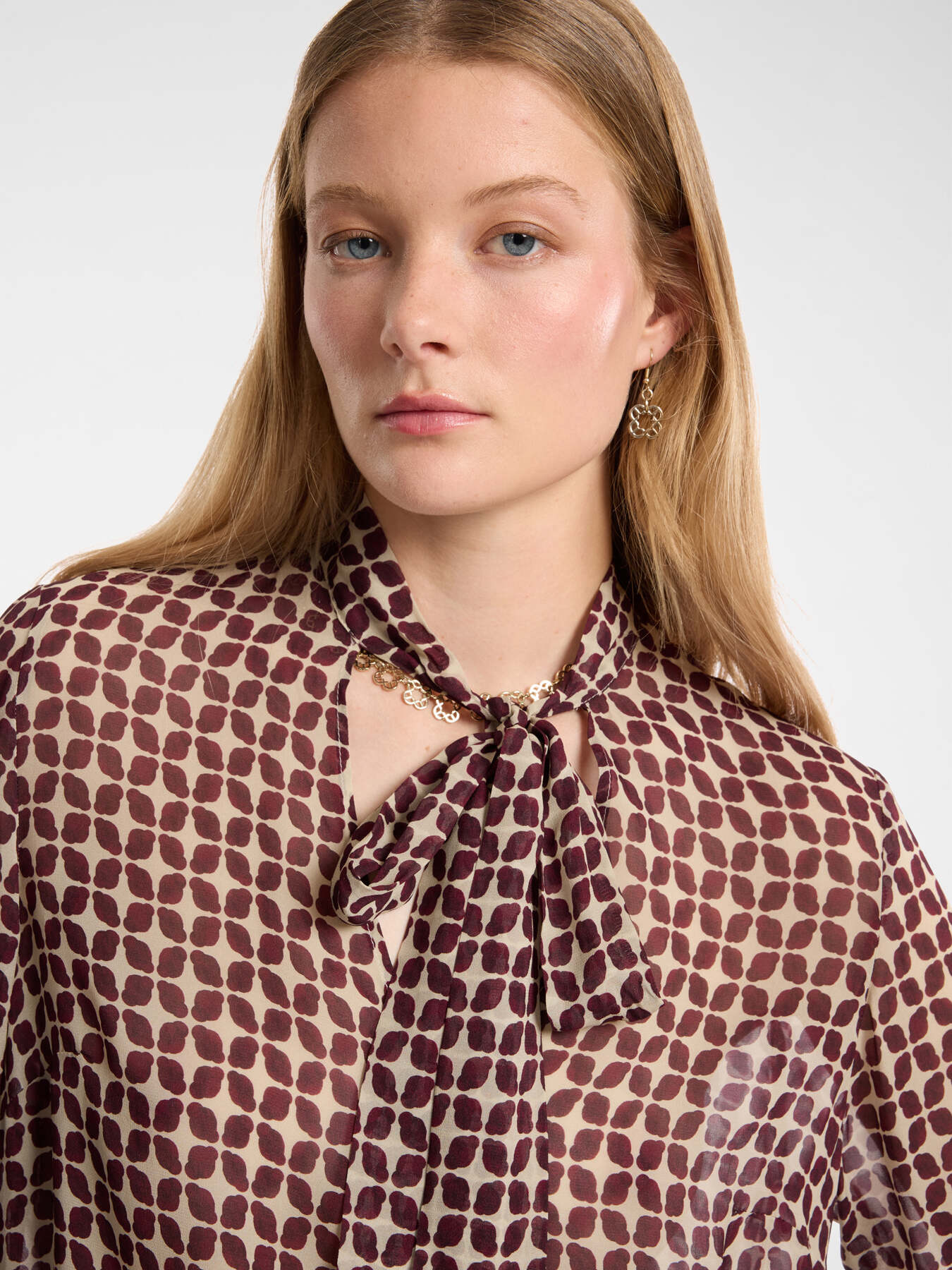 Blusa stampata con fusciacca image number 3