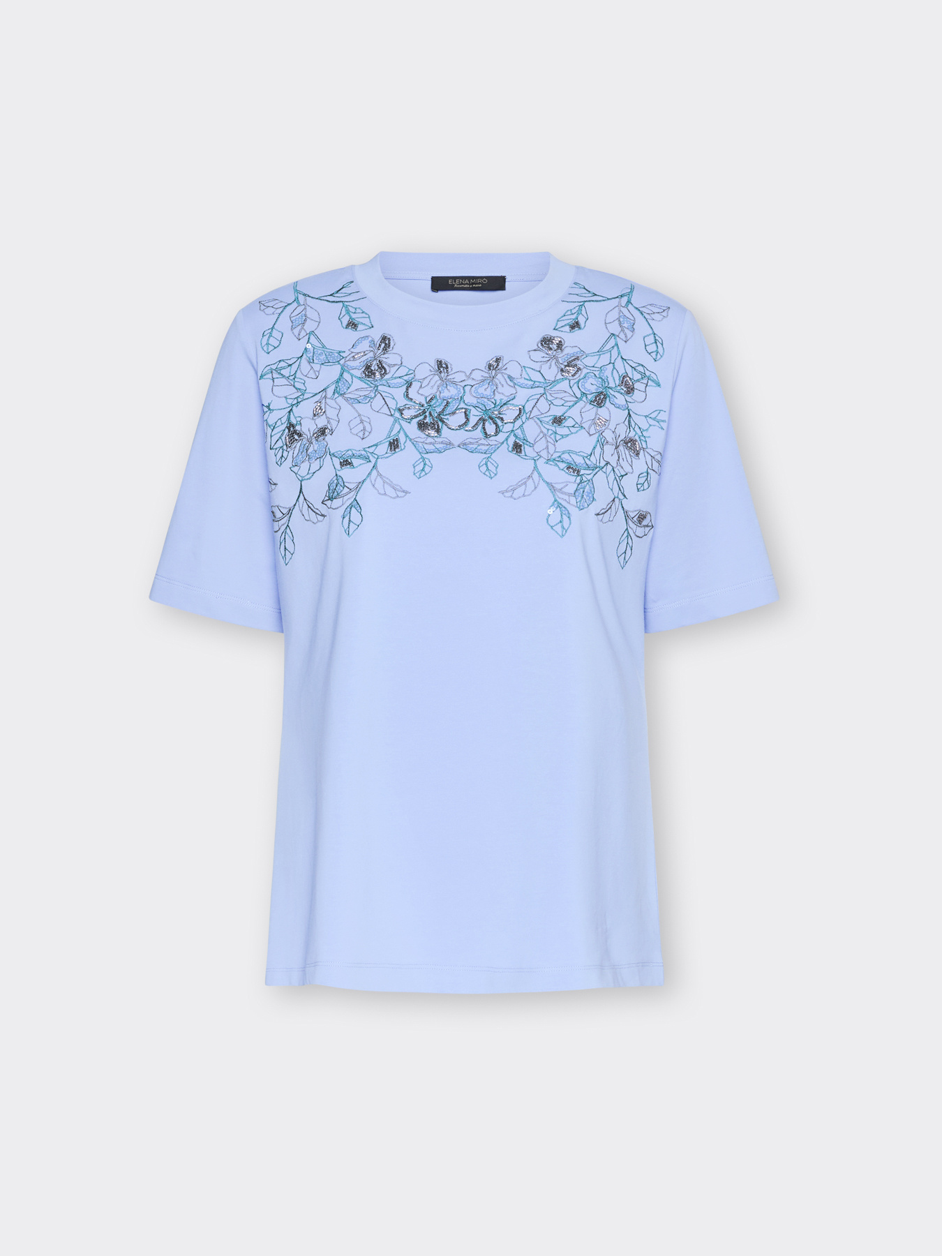T-shirt con ricamo floreale image number 4