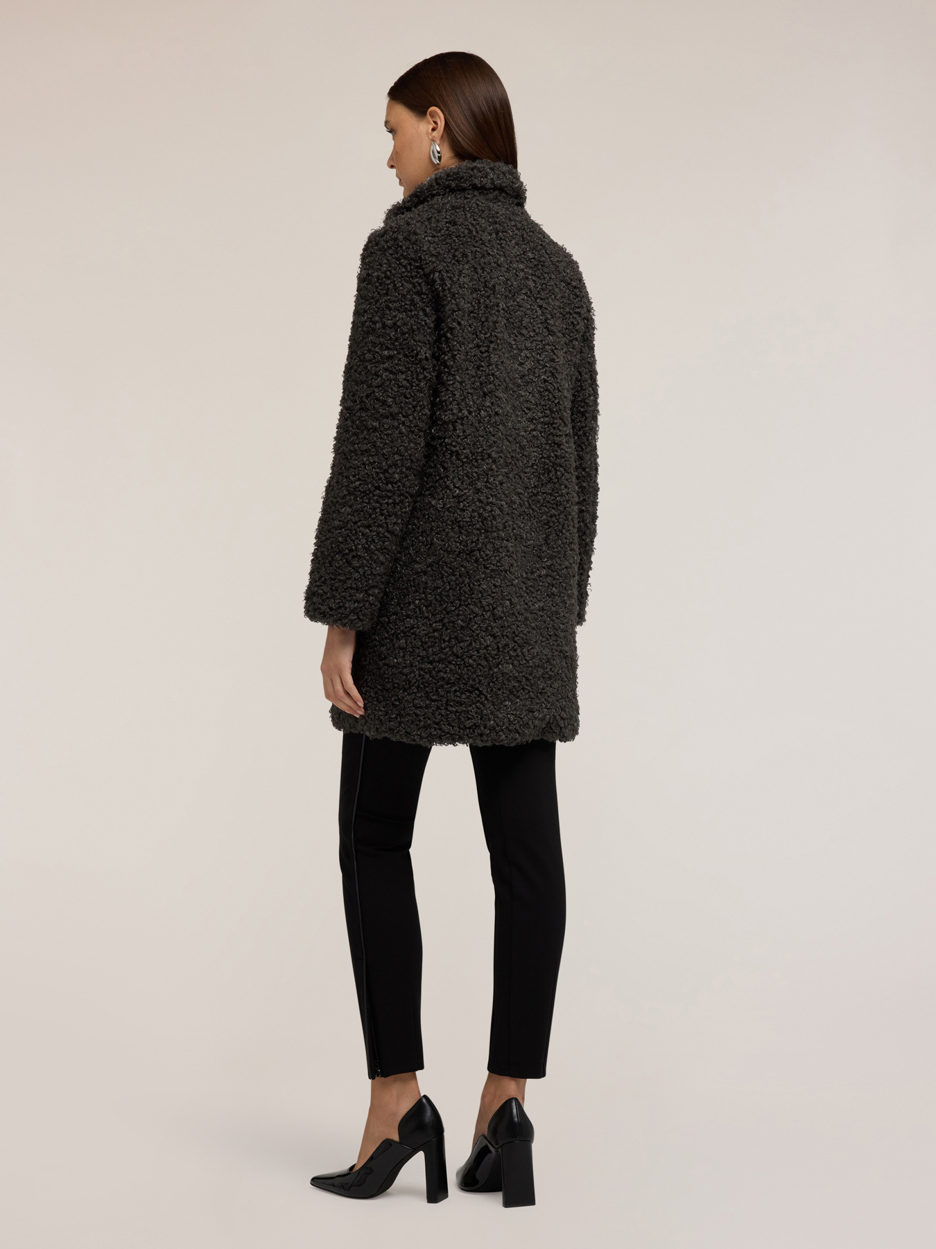 Oversized bouclé wool coat image number 1