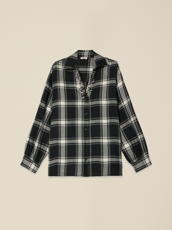 Camicia check con castoni