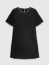 Vestito corto con applicazioni luminose sullo scollo image number 3