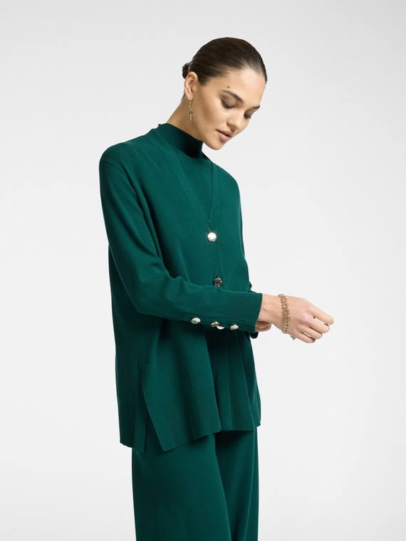Cardigan lungo con fusciacca