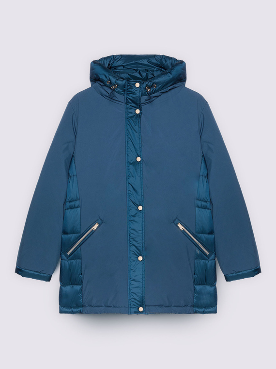 Piumino ibrido con cappuccio