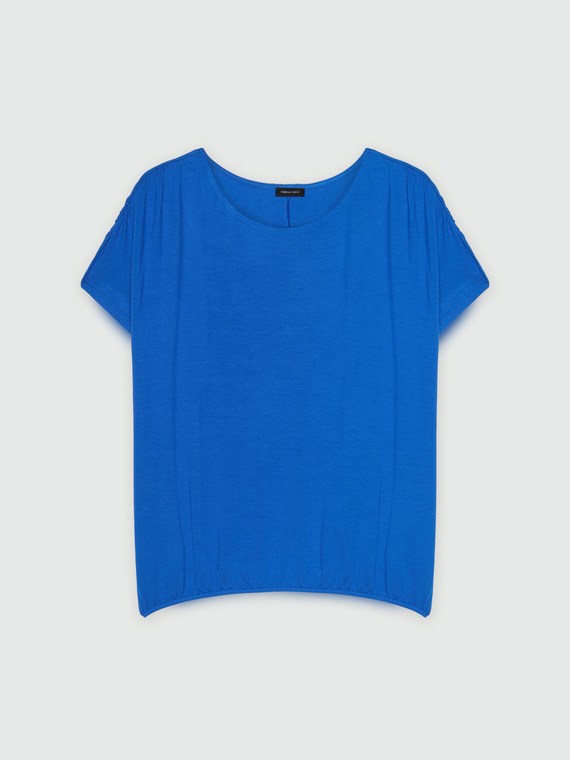 T-Shirt mit Gummizug am Saum