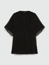 Blusa plisada con escote de pico image number 4