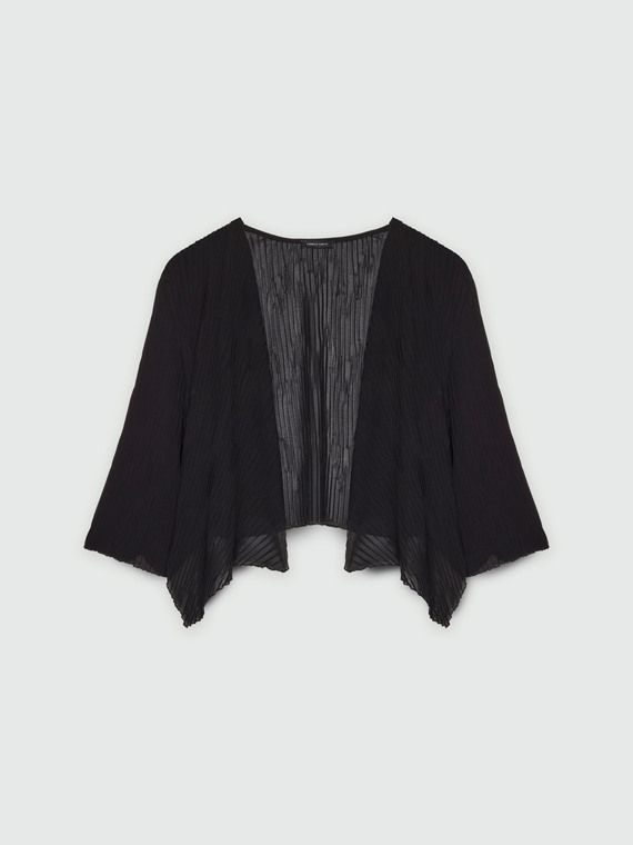 Bolero aus plissiertem Georgette