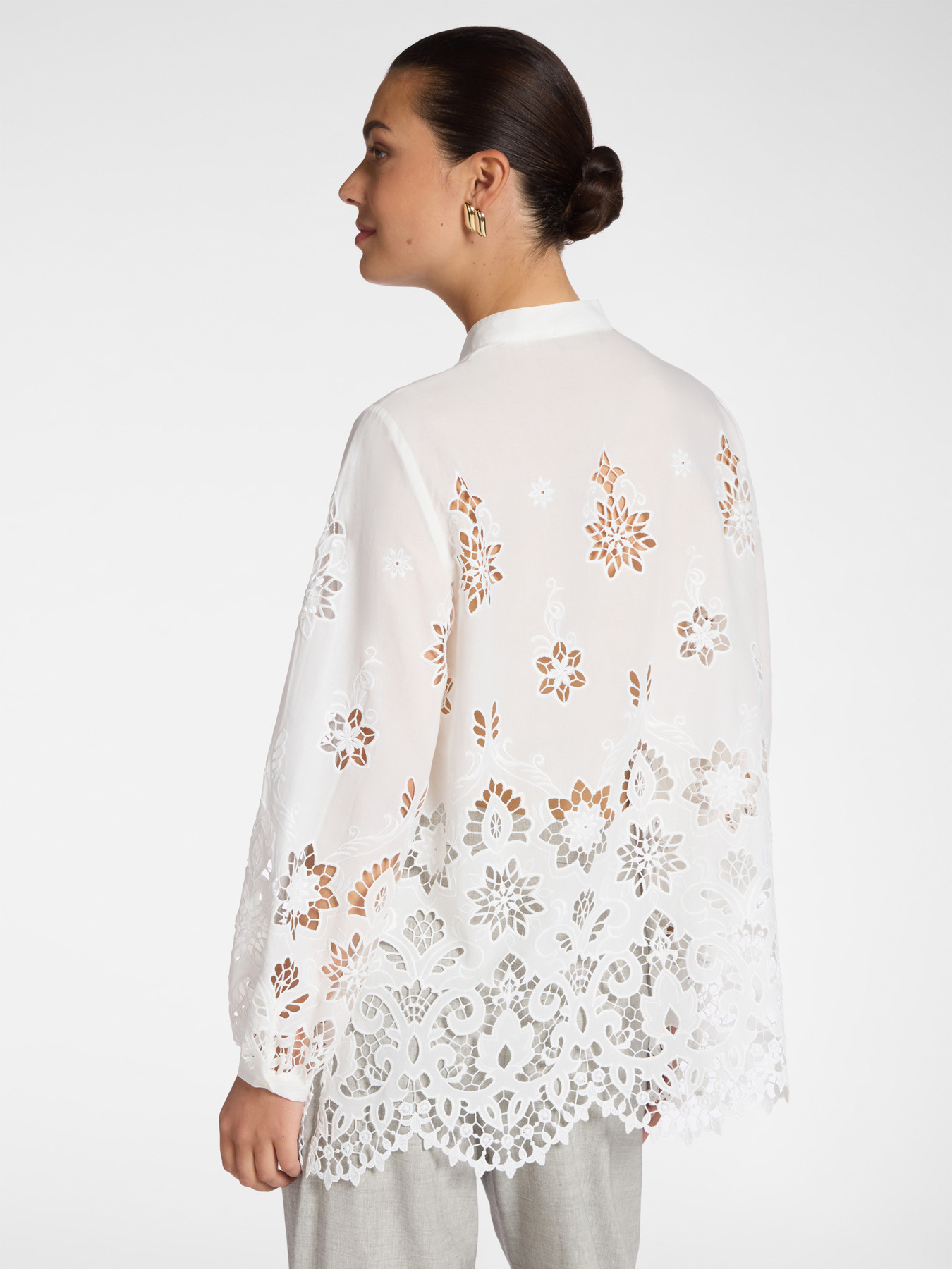 Perforated lace shirt image number 1