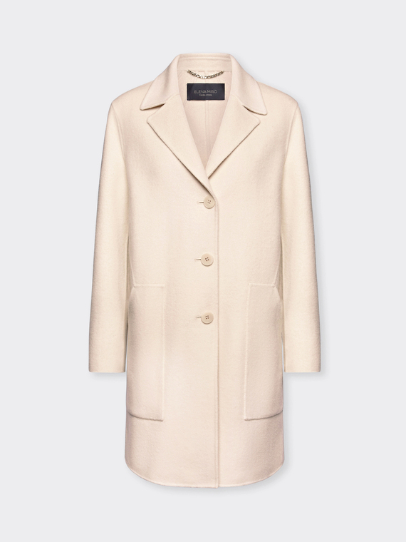 Tailored coat in double-faced fabric